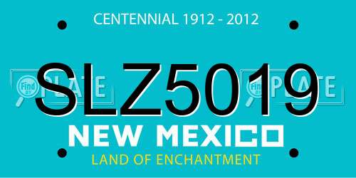 SLZ5019 New Mexico License Plate