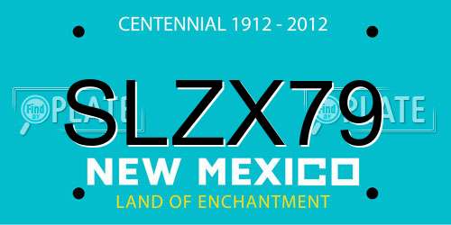 SLZX79 New Mexico License Plate