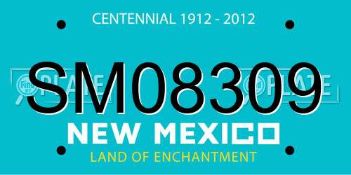 SM08309 New Mexico License Plate