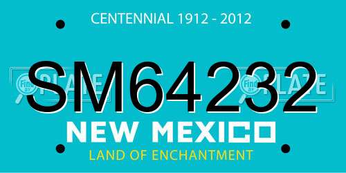 SM64232 New Mexico License Plate