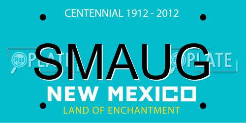 SMAUG New Mexico License Plate