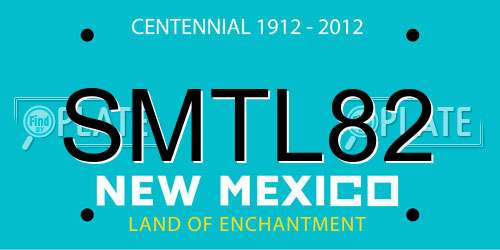 SMTL82 New Mexico License Plate