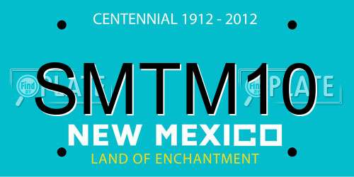 SMTM10 New Mexico License Plate
