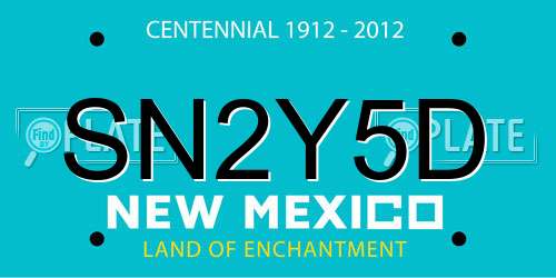SN2Y5D New Mexico License Plate