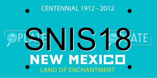 SNIS18 New Mexico License Plate