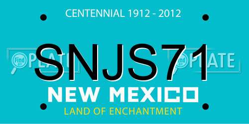 SNJS71 New Mexico License Plate