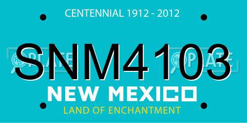 SNM4103 New Mexico License Plate