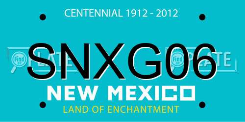 SNXG06 New Mexico License Plate