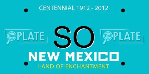 SO New Mexico License Plate