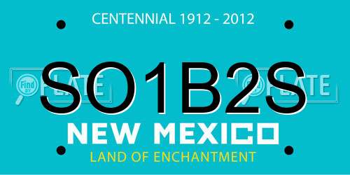 SO1B2S New Mexico License Plate
