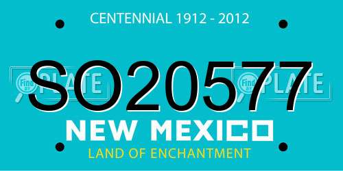 SO20577 New Mexico License Plate