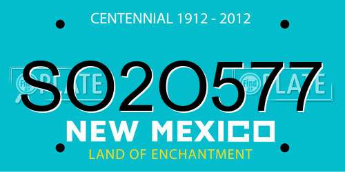 SO2O577 New Mexico License Plate