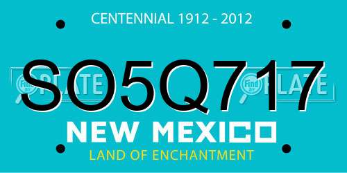 SO5Q717 New Mexico License Plate