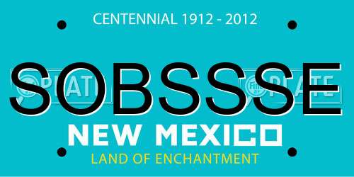SOBSSSE New Mexico License Plate