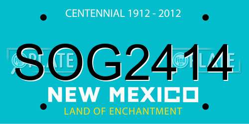 SOG2414 New Mexico License Plate