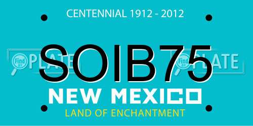 SOIB75 New Mexico License Plate