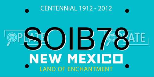 SOIB78 New Mexico License Plate