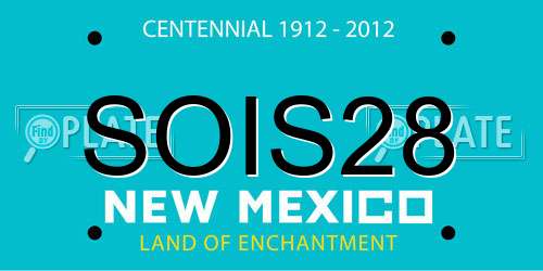 SOIS28 New Mexico License Plate