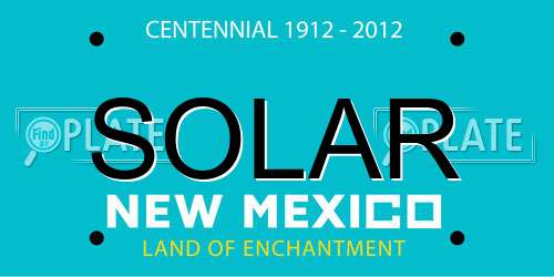 SOLAR New Mexico License Plate