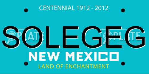 SOLEGEG New Mexico License Plate