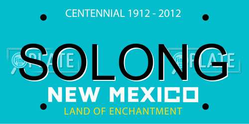 SOLONG New Mexico License Plate