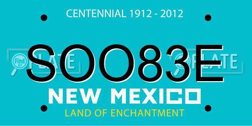 SOO83E New Mexico License Plate
