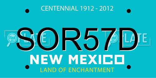 SOR57D New Mexico License Plate