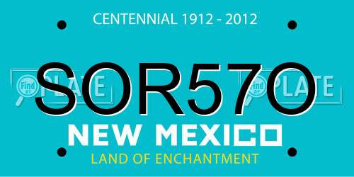 SOR57O New Mexico License Plate