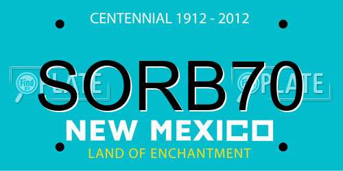 SORB70 New Mexico License Plate