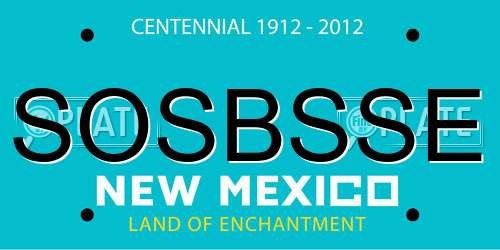 SOSBSSE New Mexico License Plate