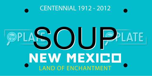 SOUP New Mexico License Plate