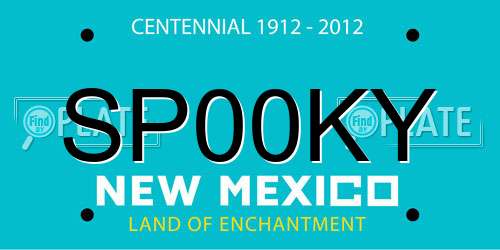 SP00KY New Mexico License Plate