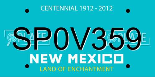 SP0V359 New Mexico License Plate