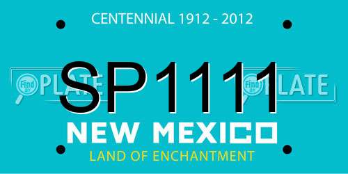SP1111 New Mexico License Plate