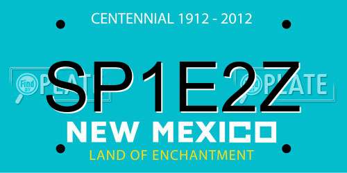 SP1E2Z New Mexico License Plate