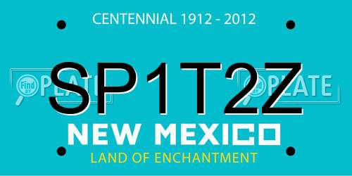 SP1T2Z New Mexico License Plate