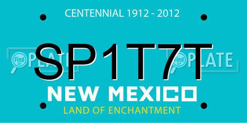 SP1T7T New Mexico License Plate
