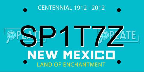 SP1T7Z New Mexico License Plate