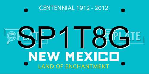 SP1T8G New Mexico License Plate