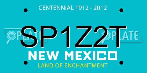 SP1Z2T New Mexico License Plate