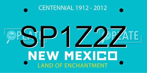 SP1Z2Z New Mexico License Plate