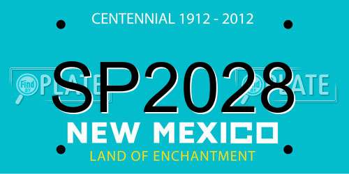 SP2028 New Mexico License Plate