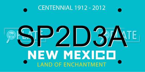 SP2D3A New Mexico License Plate