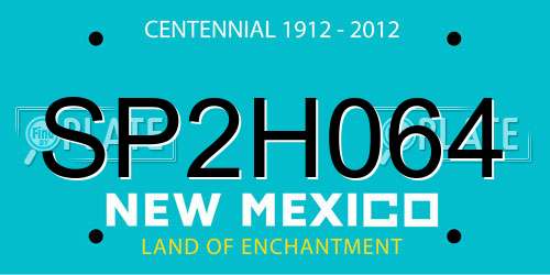SP2H064 New Mexico License Plate