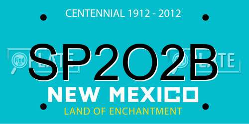 SP2O2B New Mexico License Plate
