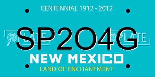 SP2O4G New Mexico License Plate