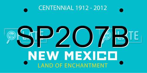 SP2O7B New Mexico License Plate