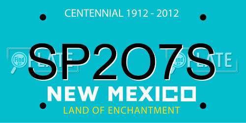 SP2O7S New Mexico License Plate
