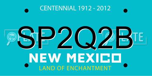 SP2Q2B New Mexico License Plate