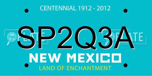 SP2Q3A New Mexico License Plate